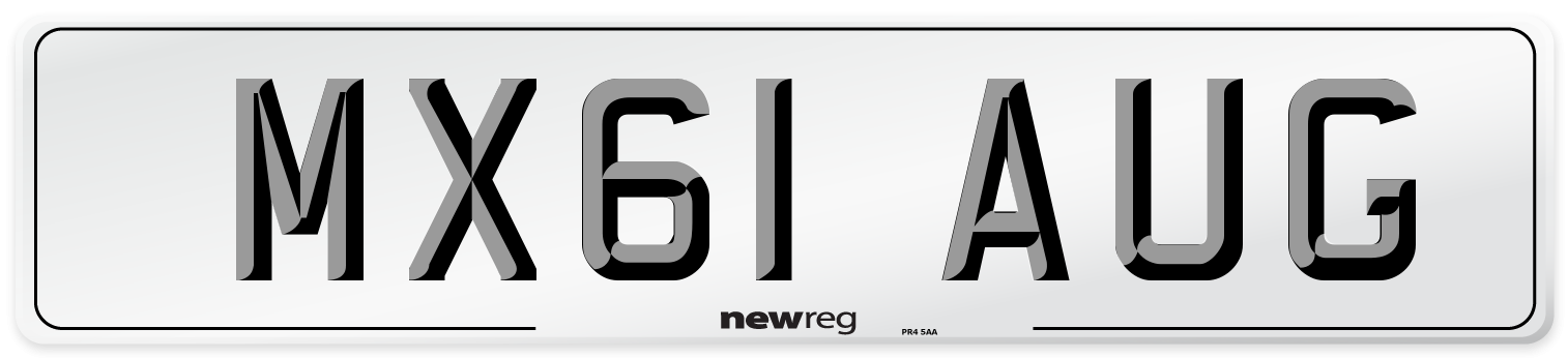 MX61 AUG Number Plate from New Reg